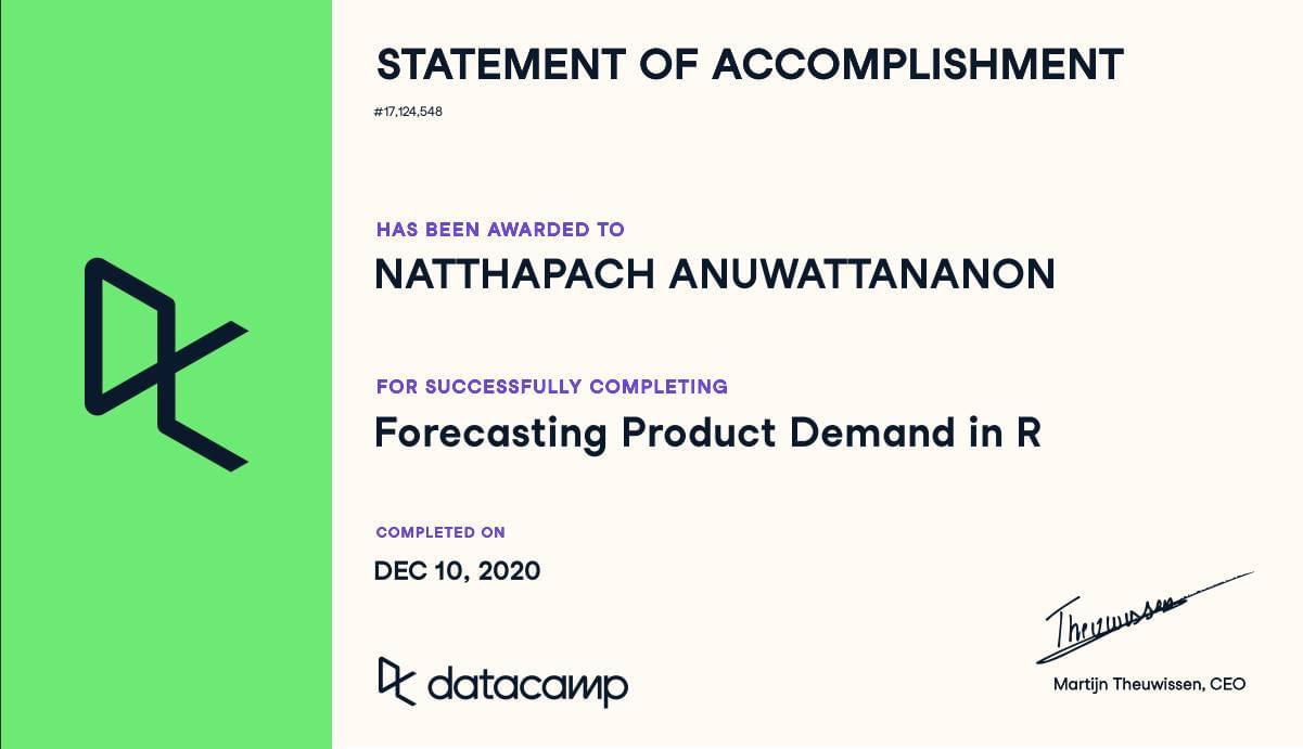 Forecasting Product Demand in R