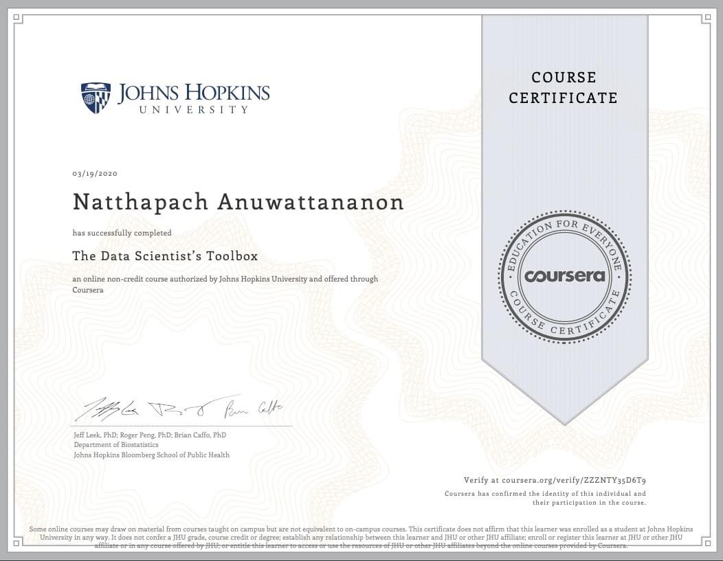 The Data Scientist's Toolbox